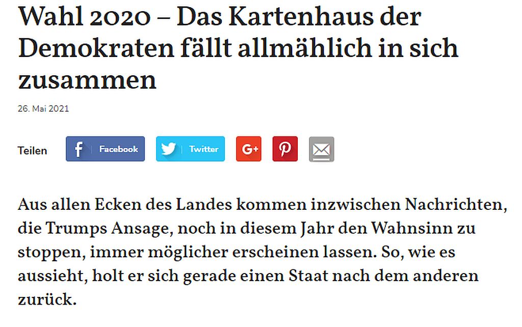 Wahl 2020 – Das Kartenhaus der Demokraten fällt allmählich in sich zusammen.jpg