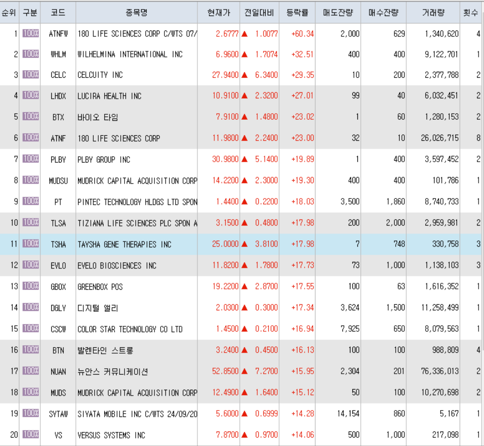 4월12일 미국주식 상승률 TOP 300.png