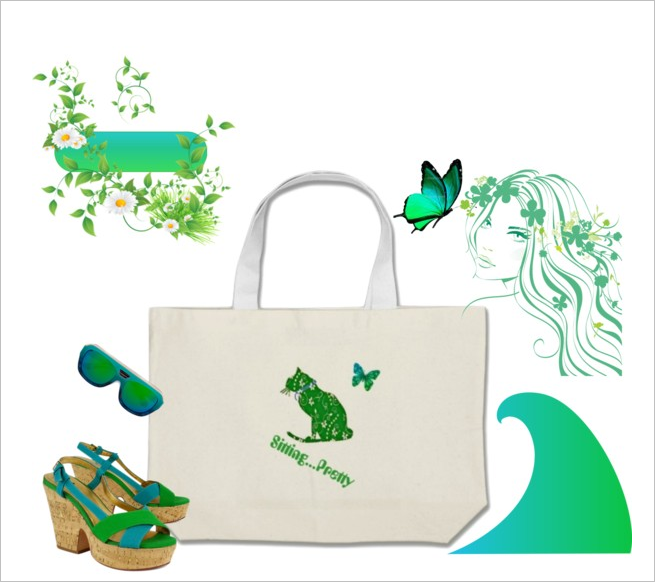 sitting%20pretty%20beach%20tote%20with%20cat%20graphic%20in%20green.PNG