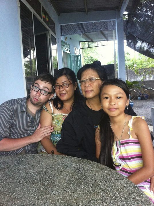 2013 Late March Outside HCM With Kathy & Her Mom & a Friend's Daughter at Their Charity Clinic.jpg