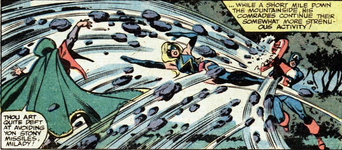 Ms. Marvel avoid Modred's attack.jpg