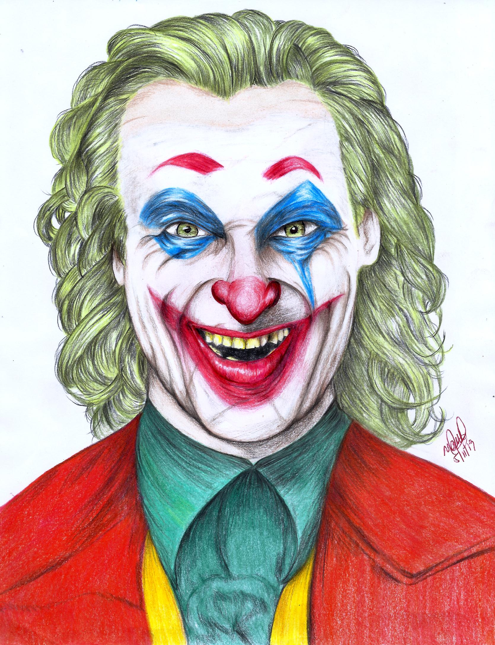 Joker Color Pencil Drawing