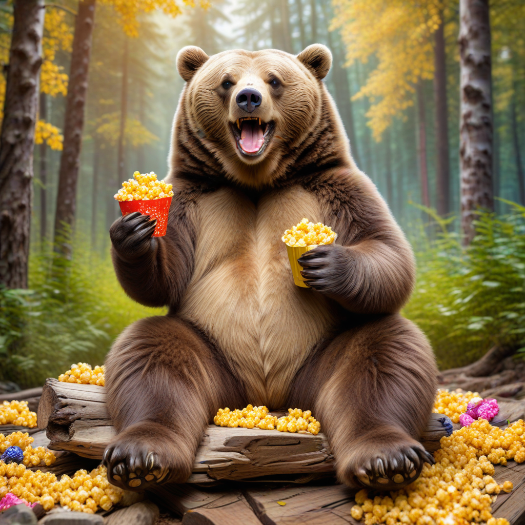 a_large_and_happy_bear_sitting_on_a_log_in_the_colorful_crypto_market_coin_forest_eating_popcorn_1584362484.png