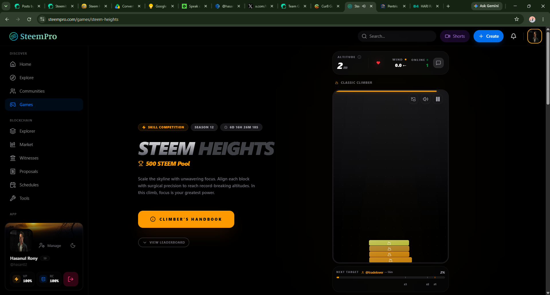 Steem Heights - The Ultimate Scaling Challenge by SteemPro - Google Chrome 6_19_2026 8_04_27 AM.png