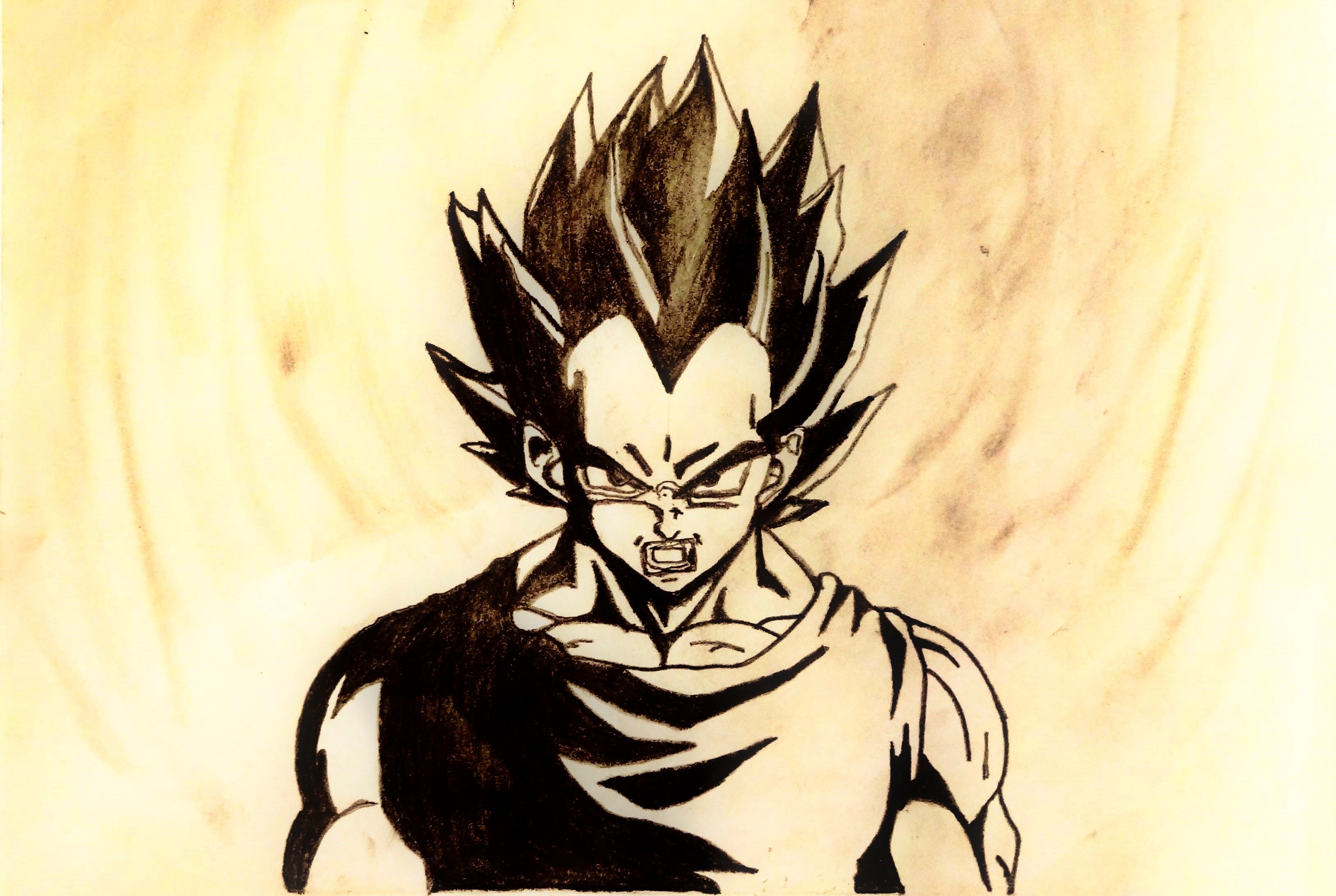 COMO DIBUJAR A VEGETA DE DRAGON BALL 