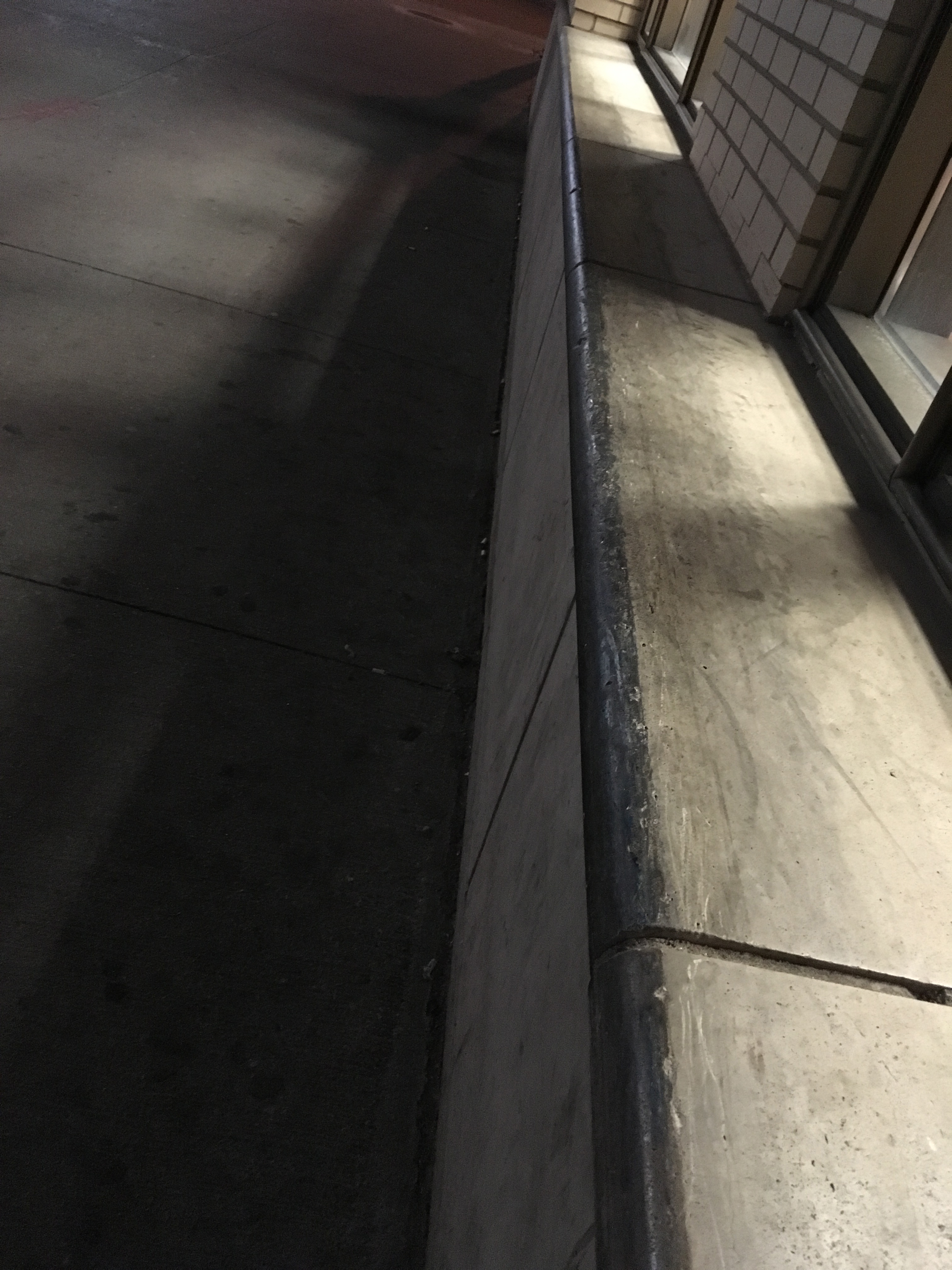 Someone Waxed The Ledge In Front of The Library