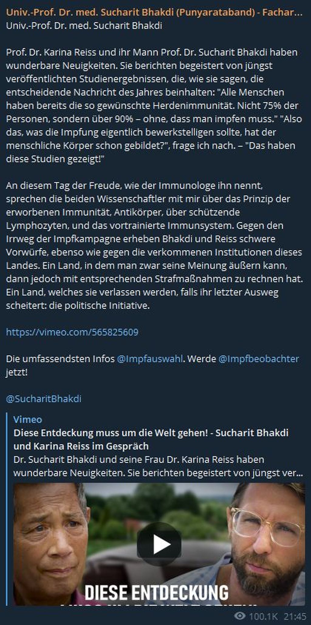 Diese Entdeckung muss um die Welt gehen! - Sucharit Bhakdi und Karina Reiss im Gespräch (Telegram).jpg
