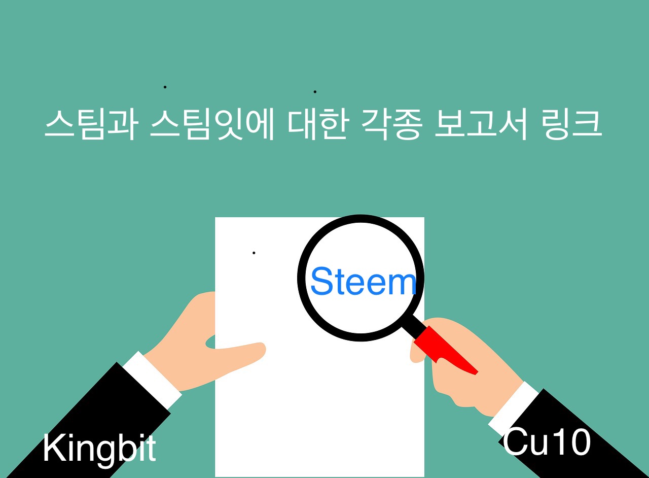 스팀과 스팀잇에 관한 보고서 모음