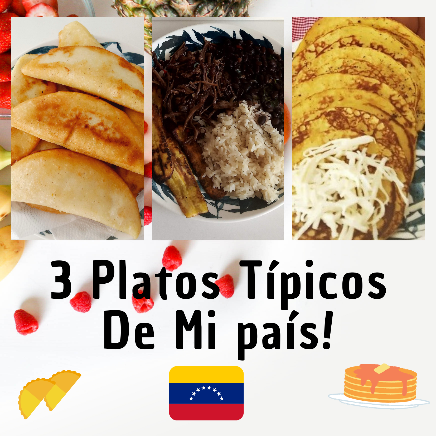 Invitación para posada navideña con collage de fotos de piñata vela y buñuelos (1).png