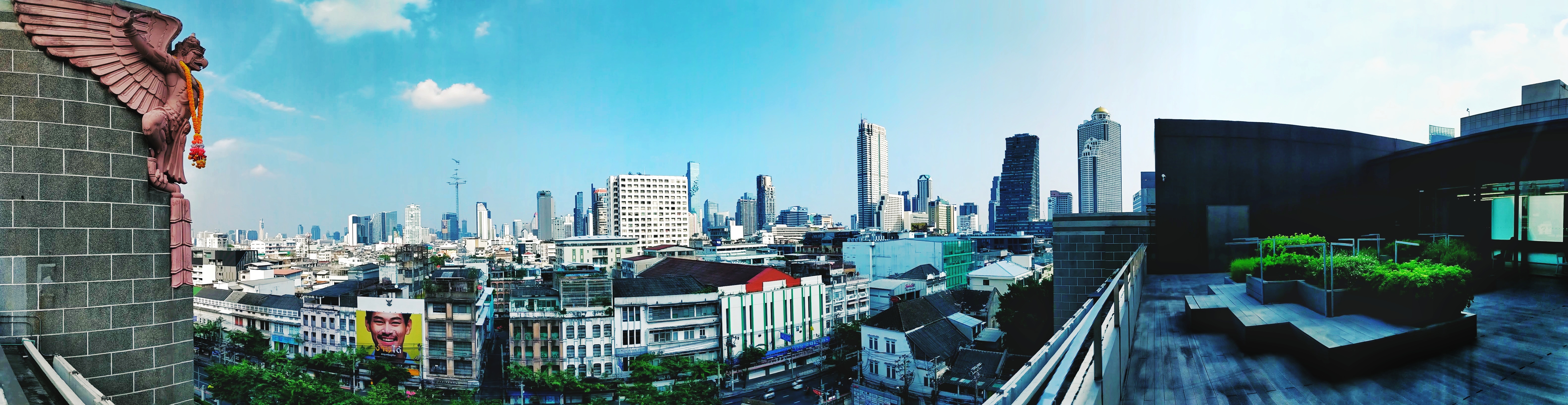 crimsonclad is at steemfest discovering community, on a hidden thai rooftop oasis