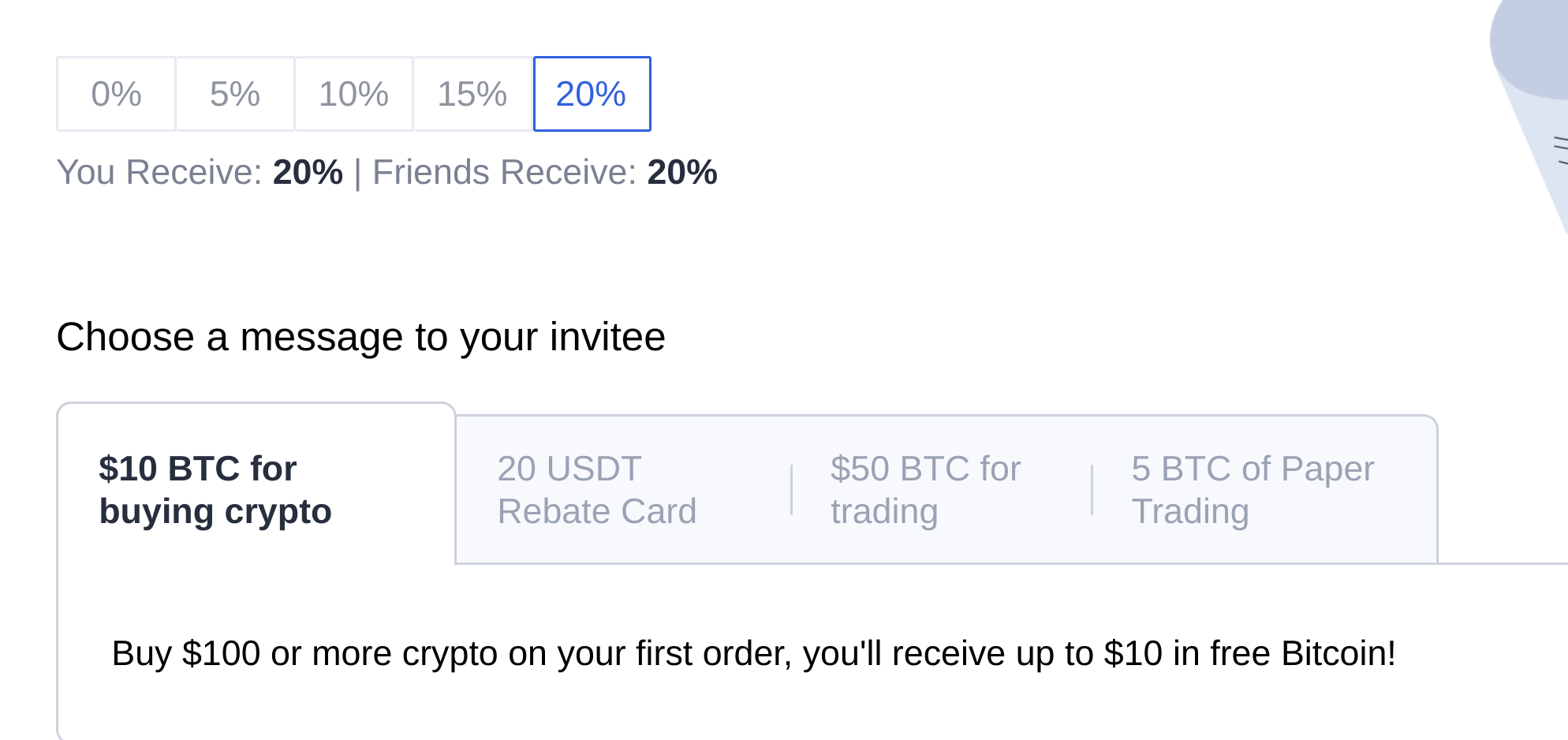 Image of the new referral option