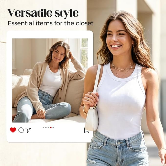 Tank Tops with Built in Bra, Sleeveless Shirts Fitted Summer Casual Top for Women, Fashion Summer.jpg