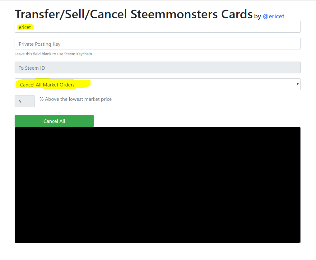 取消Steemmonsters市场挂单小工具