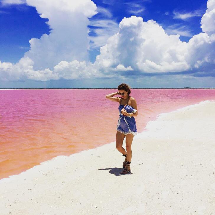 one of the most instagram worthy places naturally pink lagoon in mexico - most followed instagram accounts in mexico