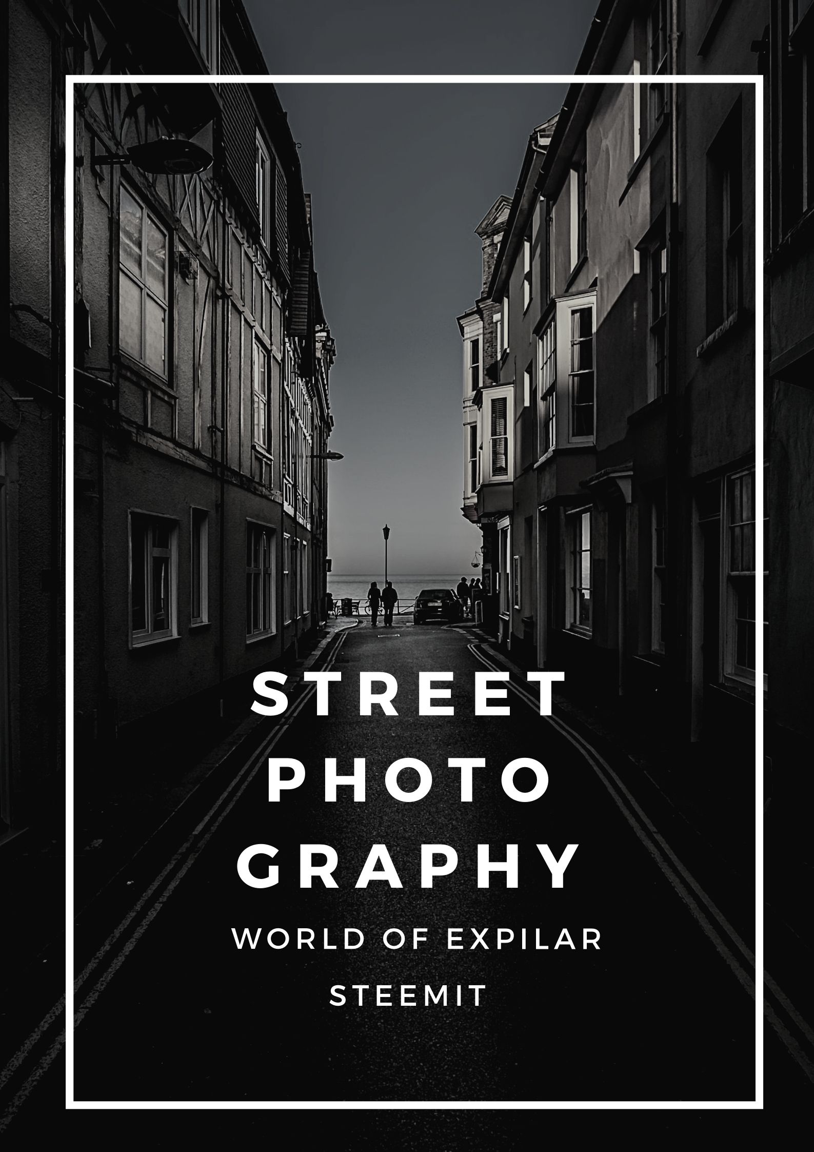 Black and White Appartment Street Bordered Poster.jpg