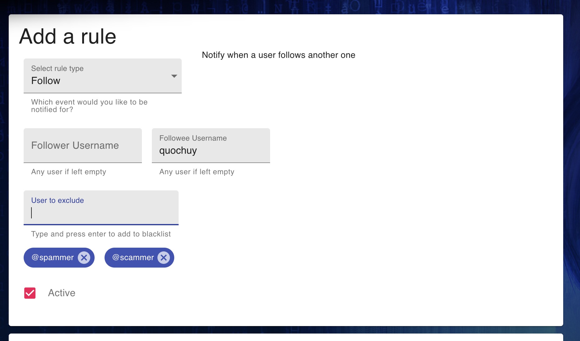 GINAbot - Follow form