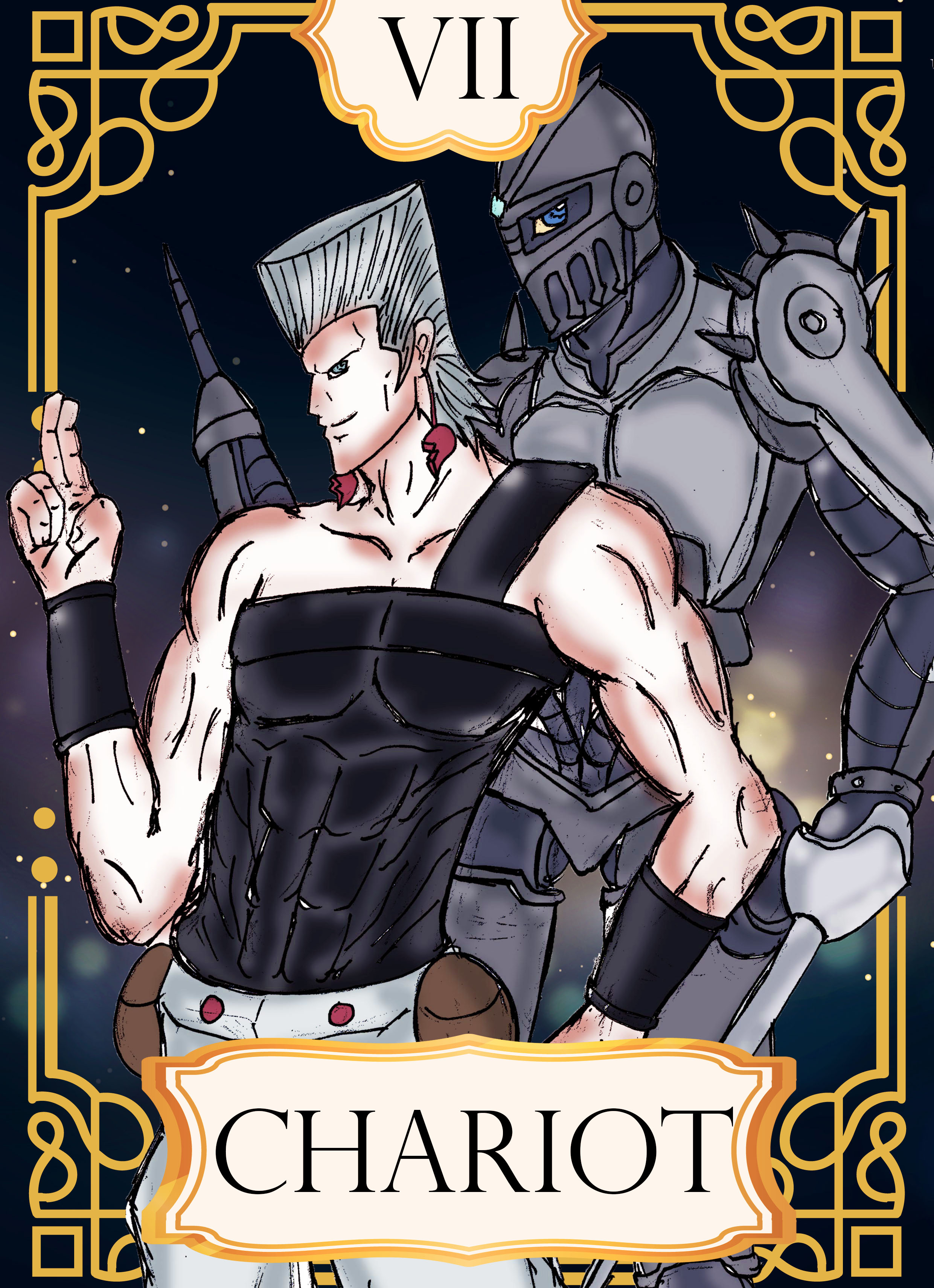 Download Jean Pierre Polnareff strikes a pose in a stunning fan