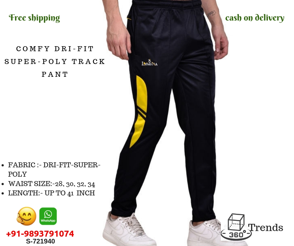 Buy Run Super Poly Gym Track Pant,Workout Track Pant, Cycling Track Pant  Sport Track Pant, Men's Track Pant (WS_65_565) (42, Black & White) at  Amazon.in
