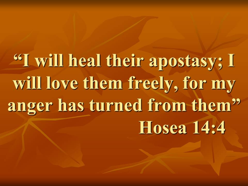 God calls us with love. I will heal their apostasy; I will love them freely, for my anger has turned from them.jpg