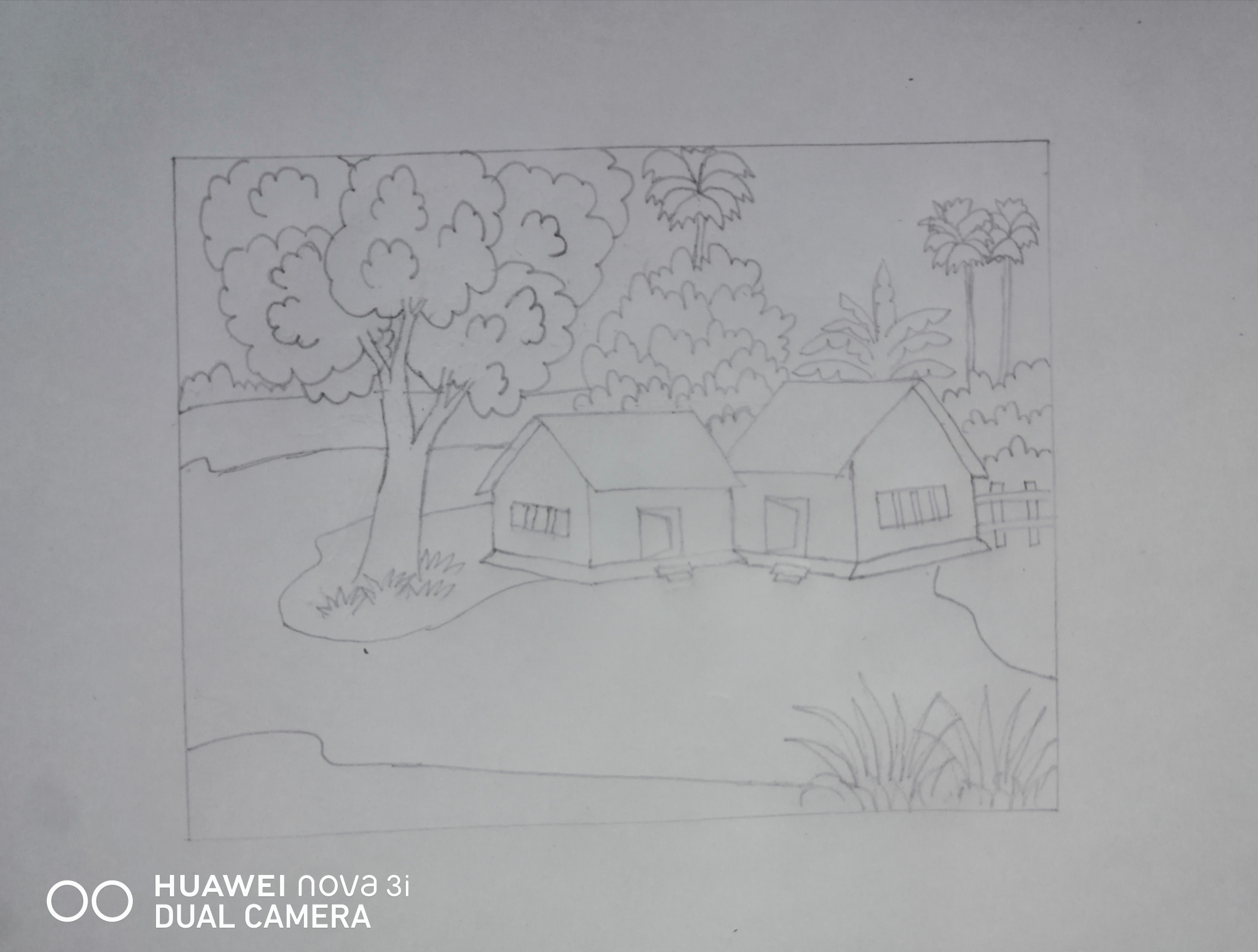 How to draw village scenery with pencil sketch - Drawing for Beginners -  YouTube | Village scene drawing, Scenery drawing pencil, Pencil sketches  landscape