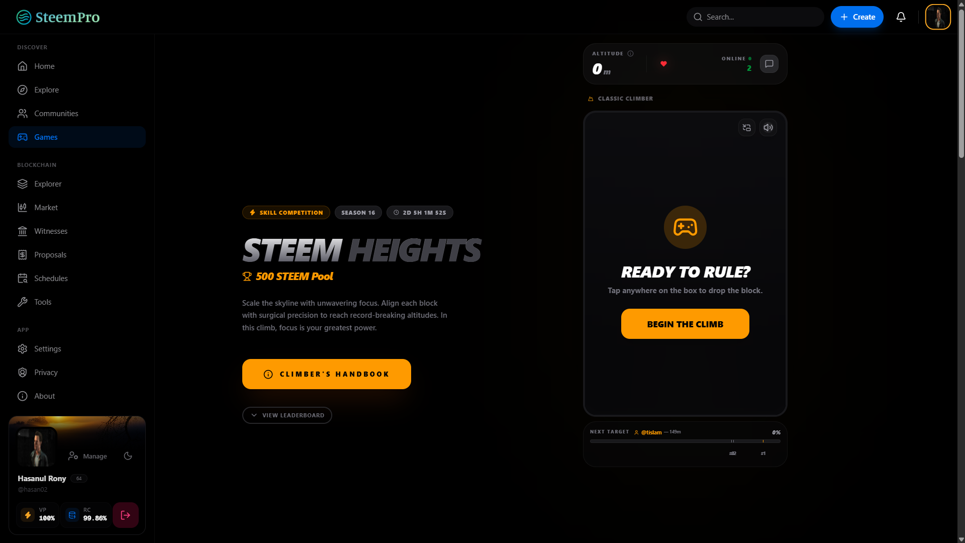 Steem Heights - The Ultimate Scaling Challenge by SteemPro - Google Chrome 8_25_2026 8_29_56 AM.png