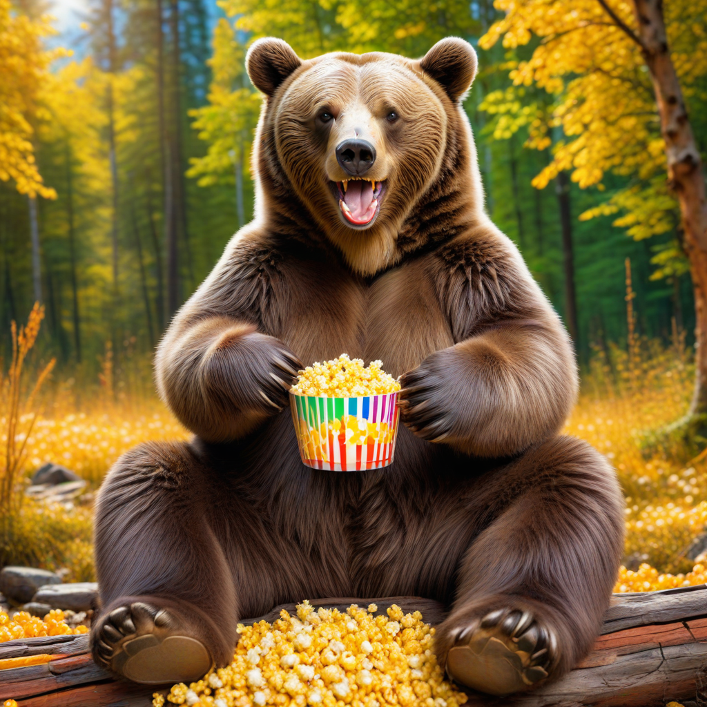 a_large_and_happy_bear_sitting_on_a_log_in_the_colorful_crypto_market_coin_forest_eating_popcorn_1584362483.png