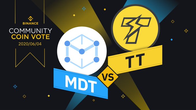 [Binance] TT vs MDT의 Community Coin Vote 시작 (6/5일 13시 마감)