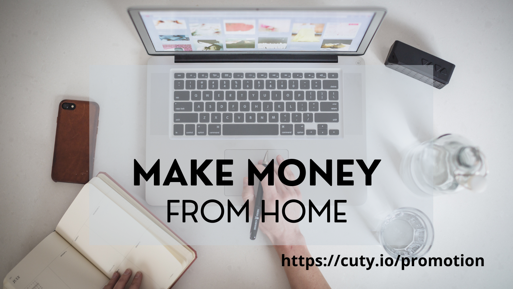 Misty Blue Minimalist Bold How To Make Money Facebook Cover.png