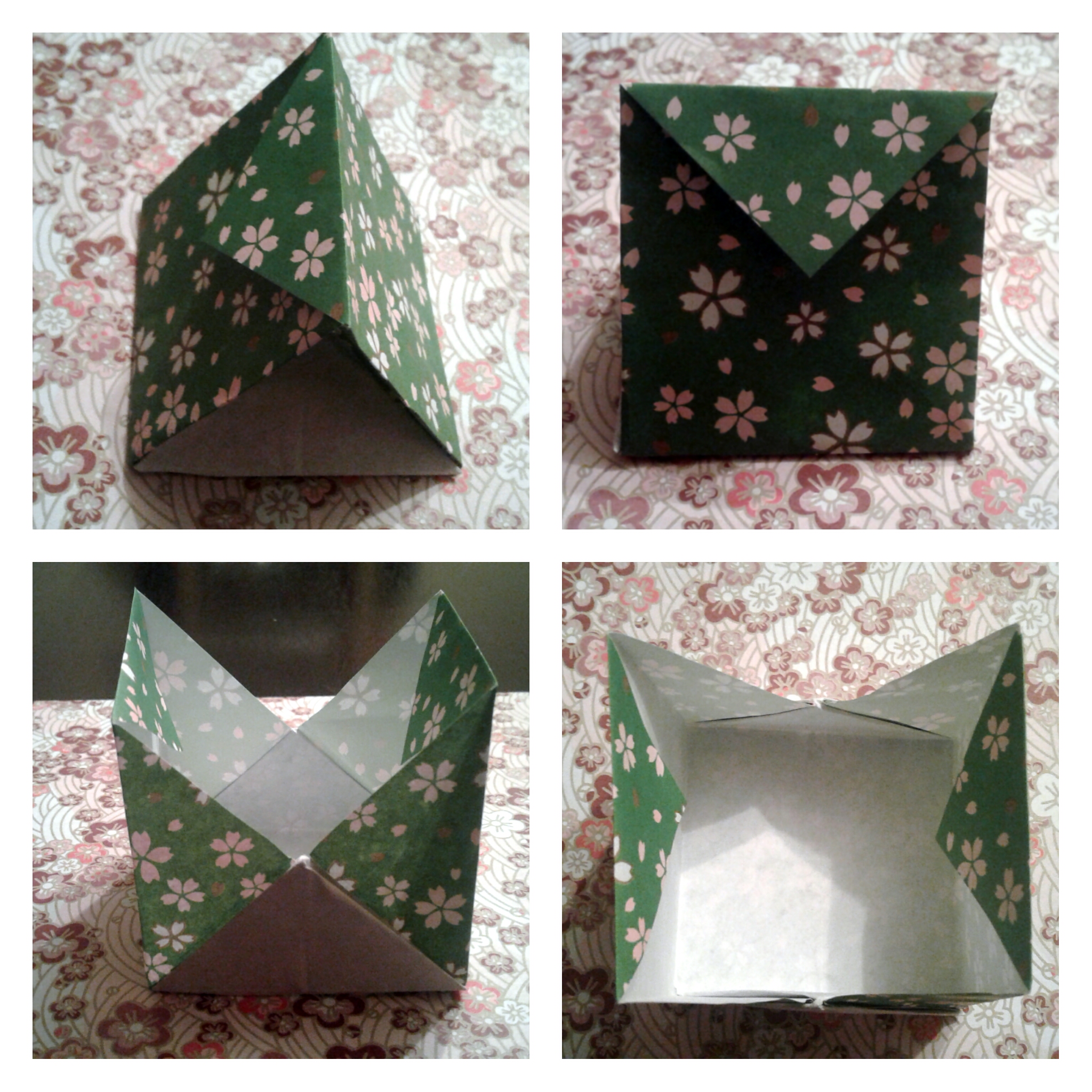 How to fold Origami gift bag from wrapping paper (Traditional) 