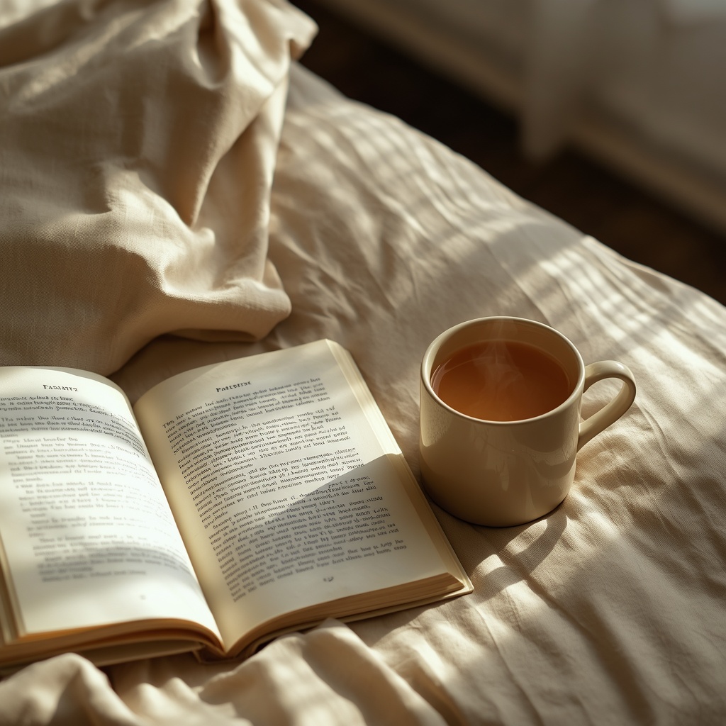 lucid-origin_A_cozy_and_aesthetic_close-up_shot_of_an_open_book_lying_on_a_bed_with_neutral-c-0.jpg
