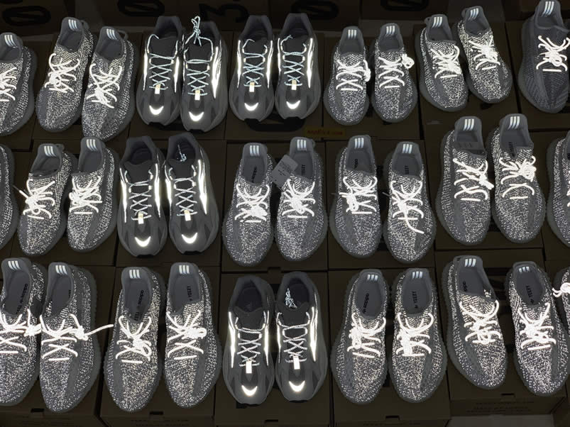 yeezy static reflective at night