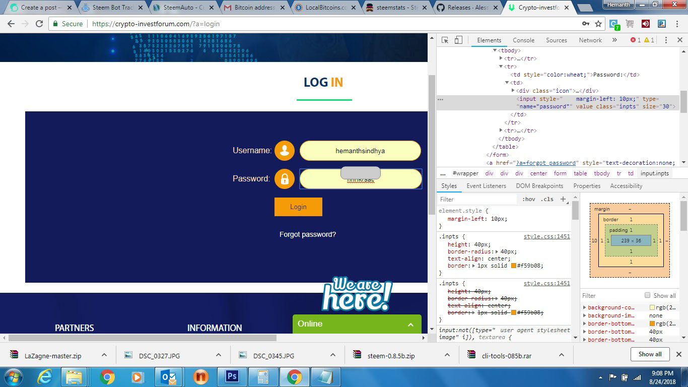 4. Password Visible after HTML Edit.jpg