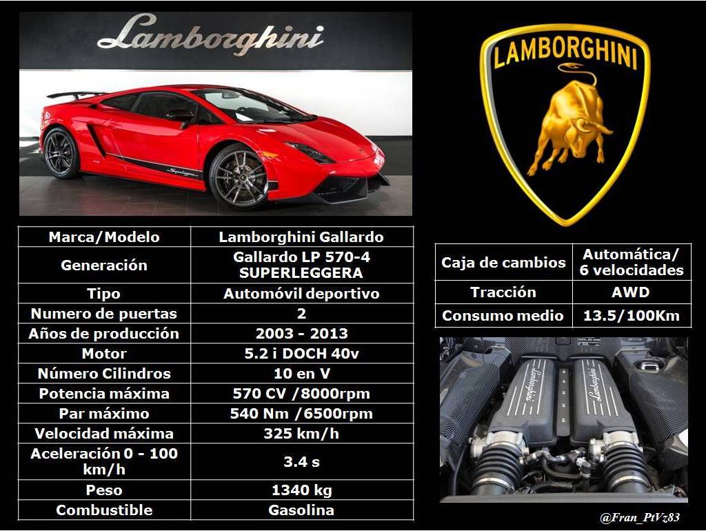 Lamborghini Gallardo Superleggera - Especificaciones técnicas — Steemit