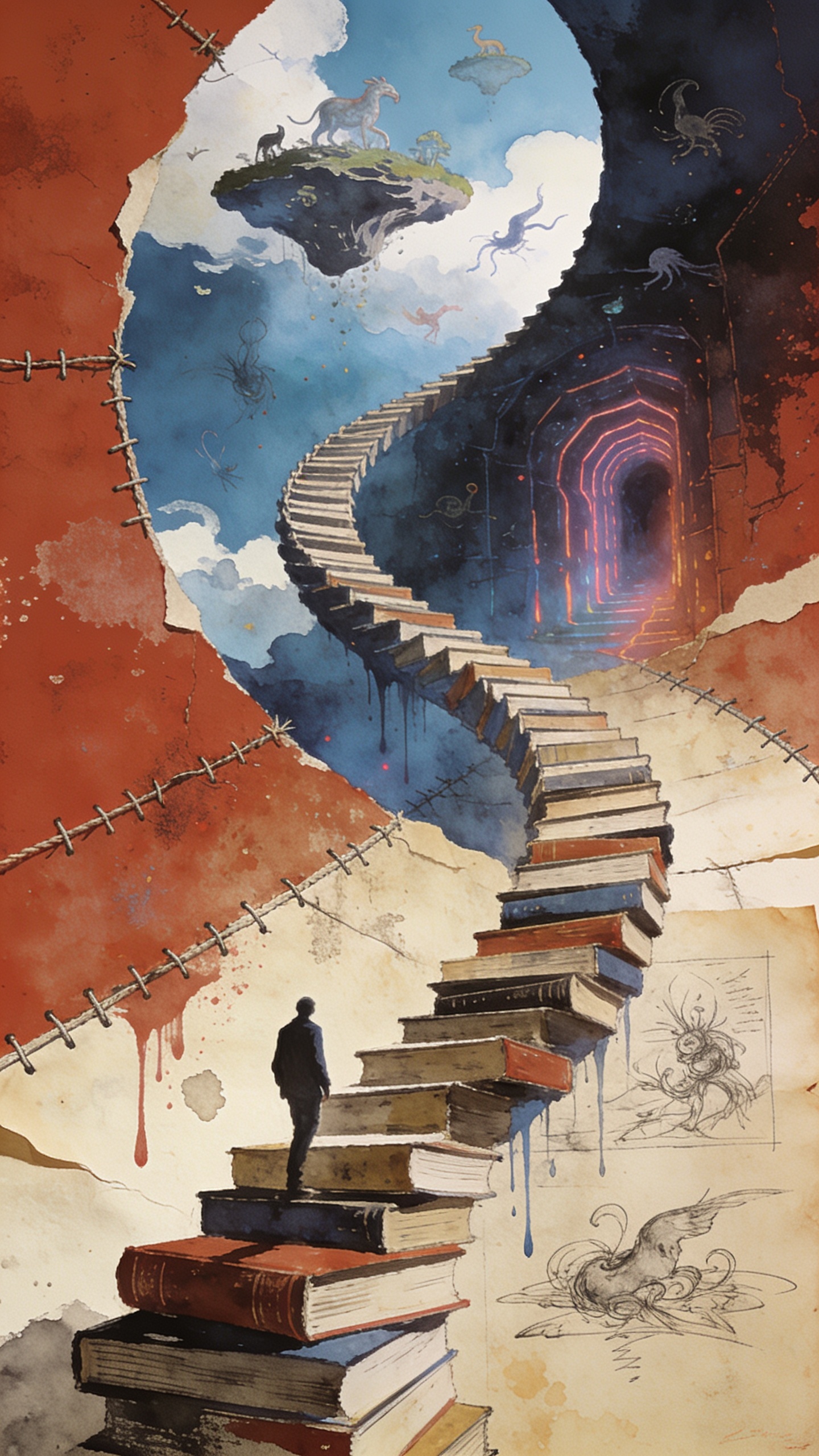 seedream-4.5_a_cinematic_photo_of_A_solitary_figure_ascends_a_spiral_staircase_constructed_fr-0.jpg