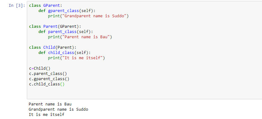 MULTI-LEVEL INHERITANCE IN PYTHON!!