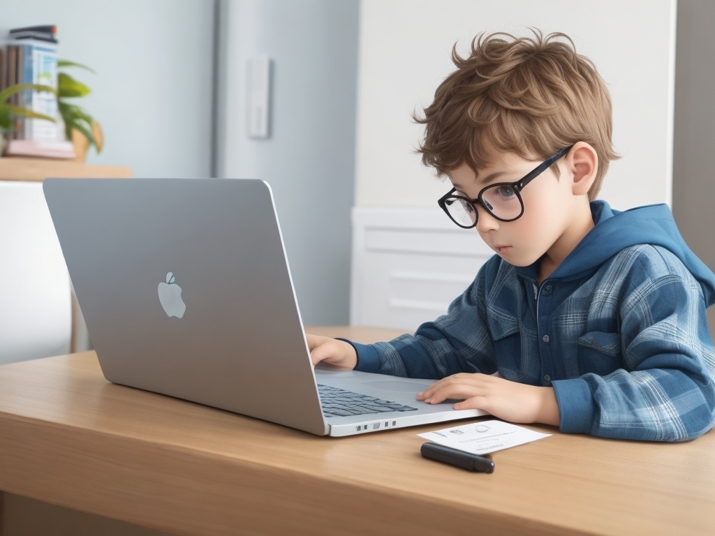 DreamShaper_v7_freelancing_with_laptop_and_boy_2.jpg
