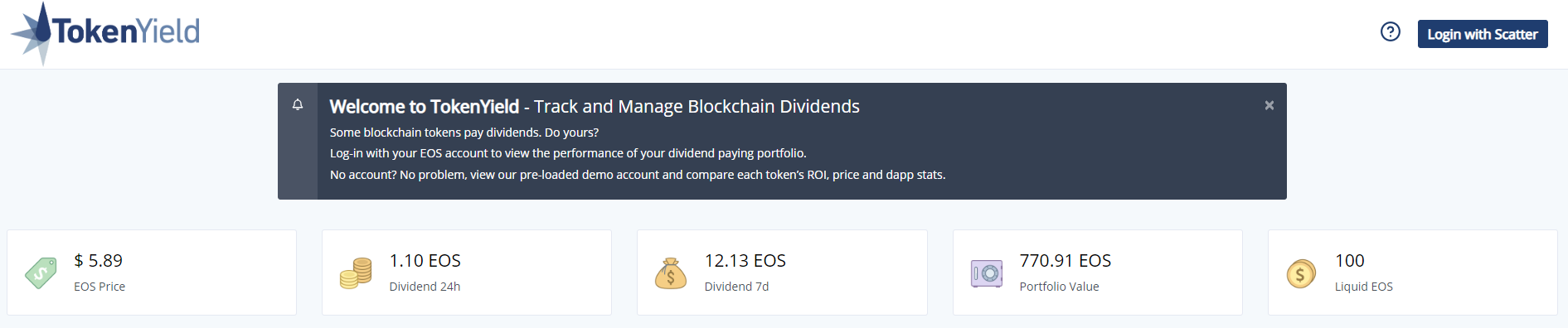 TokenYield_Welcome.PNG