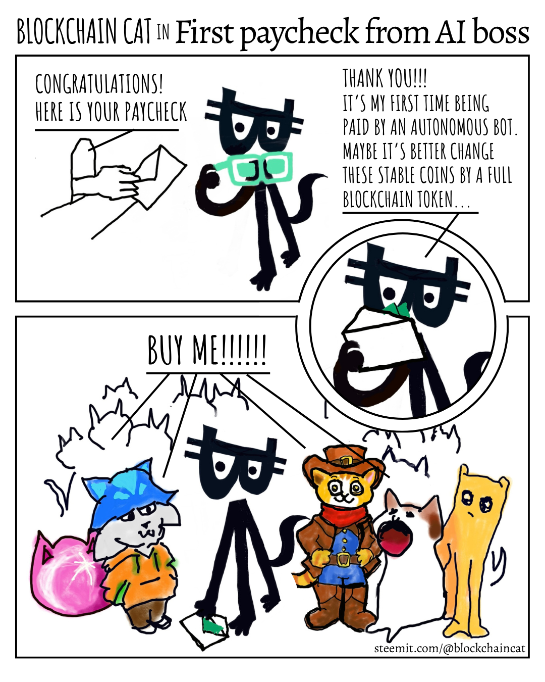 Blockchain Cat - First paycheck from an AI boss (2).png