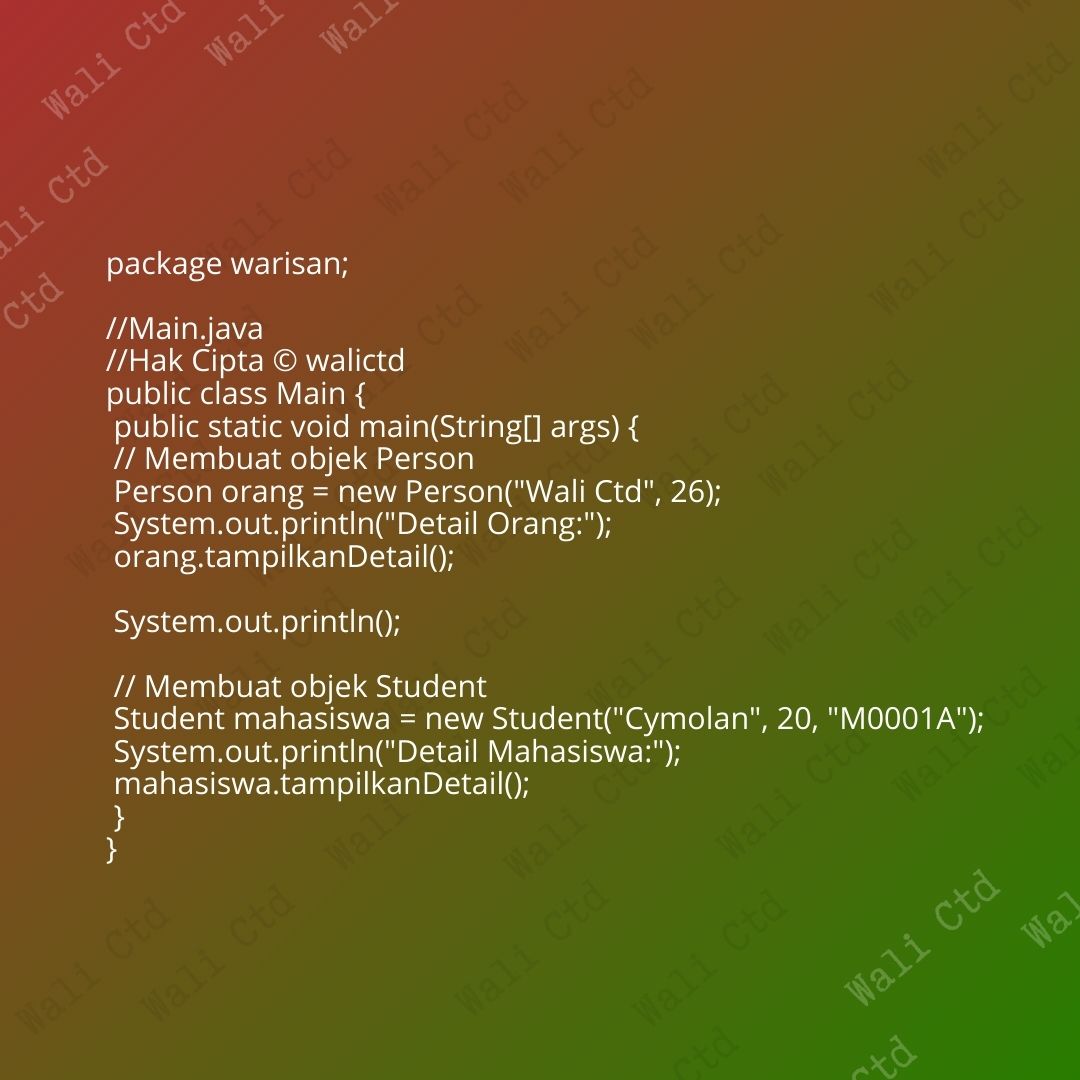 package laptopwalictd; public class Laptop { private String merek; private double harga; Konstruktor untuk menginisialisasi atribut public Laptop(String merek, double harga) { this.merek = merek; (6).jpg