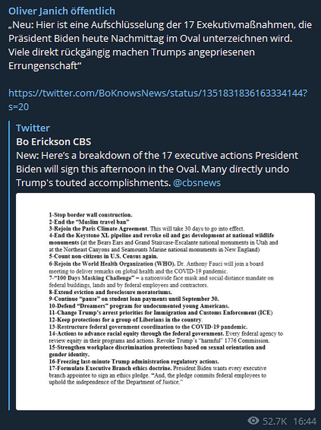 Hier ist eine Aufschlüsselung der 17 Exekutivmaßnahmen, die Präsident Biden heute Nachmittag im Oval unterzeichnen wird..jpg
