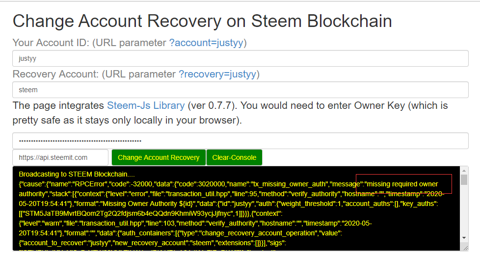A Little Tool: Change Account Recovery
