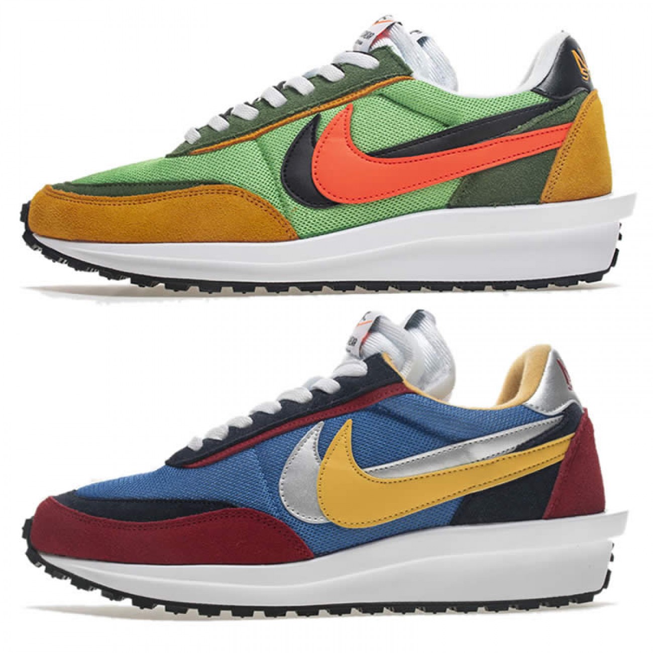 nike red green yellow shoes