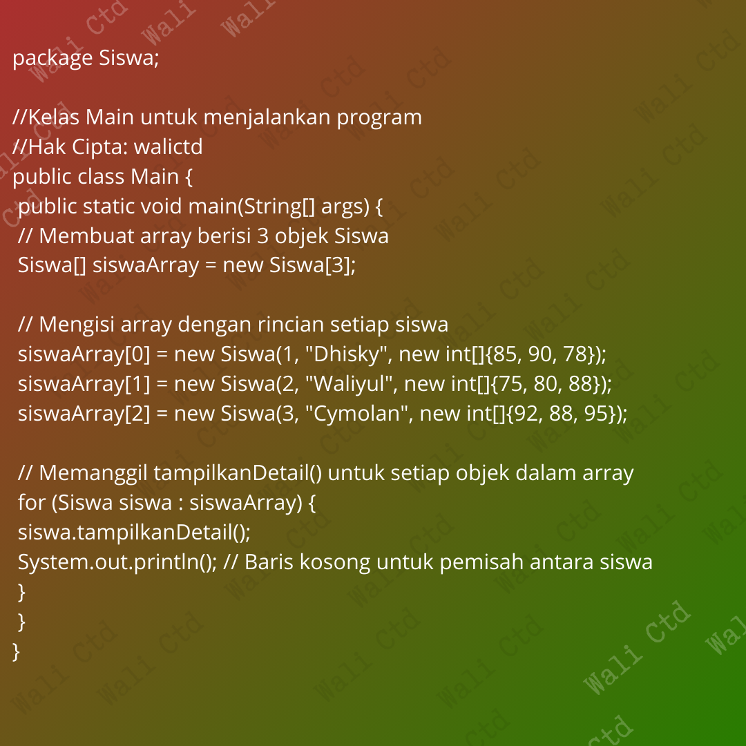package laptopwalictd; public class Laptop { private String merek; private double harga; Konstruktor untuk menginisialisasi atribut public Laptop(String merek, double harga) { this.merek = merek; (9).png
