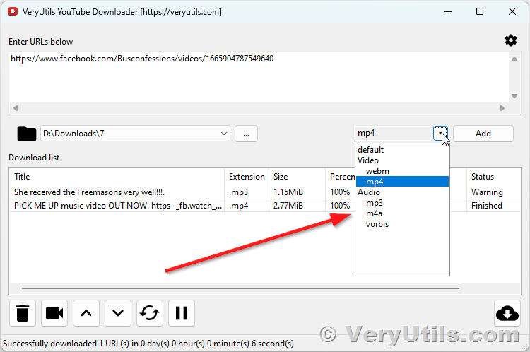 VeryUtils Facebook Video Downloader.png