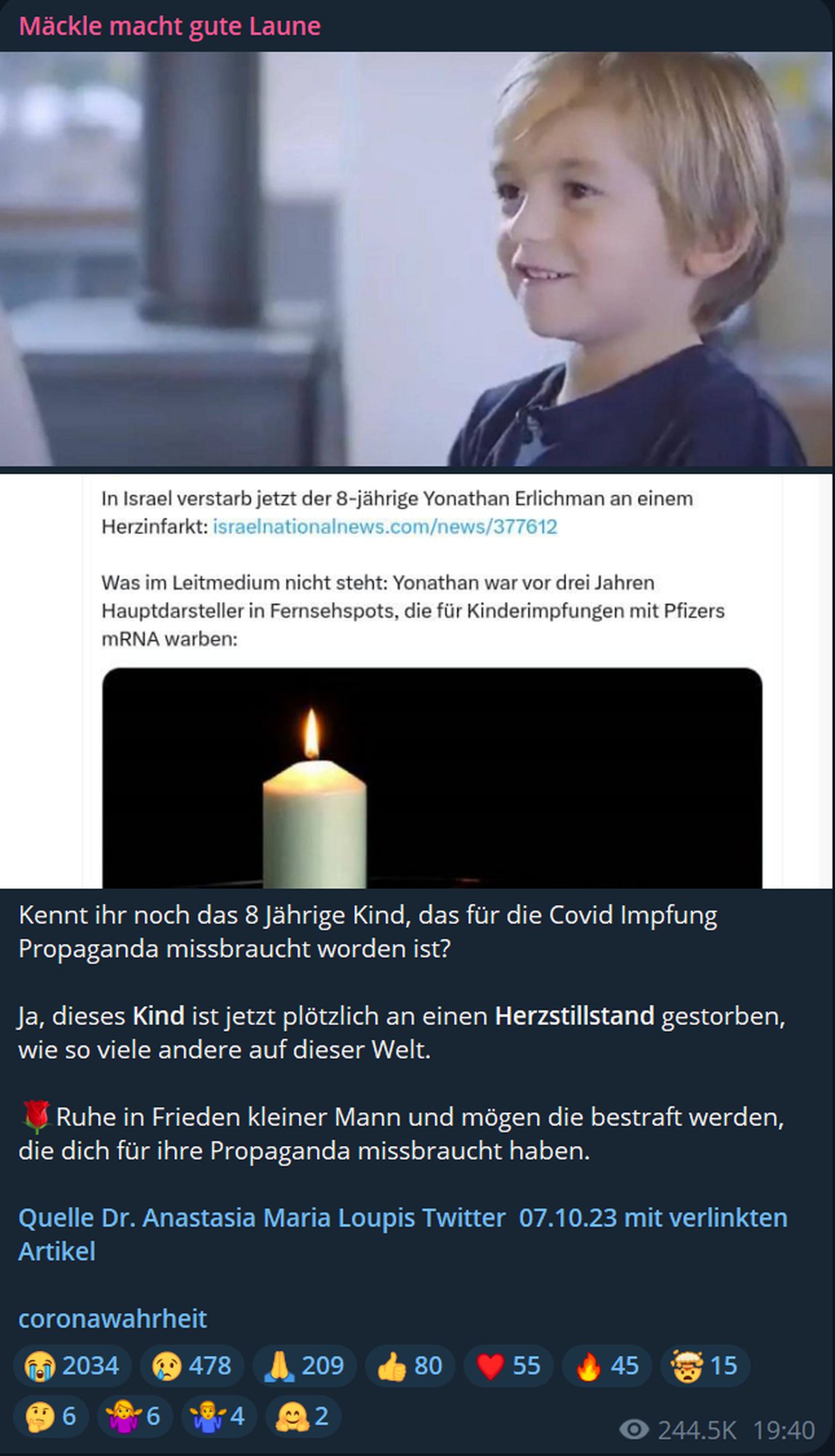 Kennt ihr noch das 8 Jährige Kind, das für die Covid Impfung Propaganda missbraucht worden ist.jpg