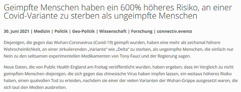 Geimpfte Menschen haben ein 600 höheres Risiko, an einer Covid-Variante zu sterben als ungeimpfte Menschen.jpg