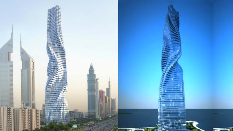 Вращающийся небоскреб Dynamic Tower