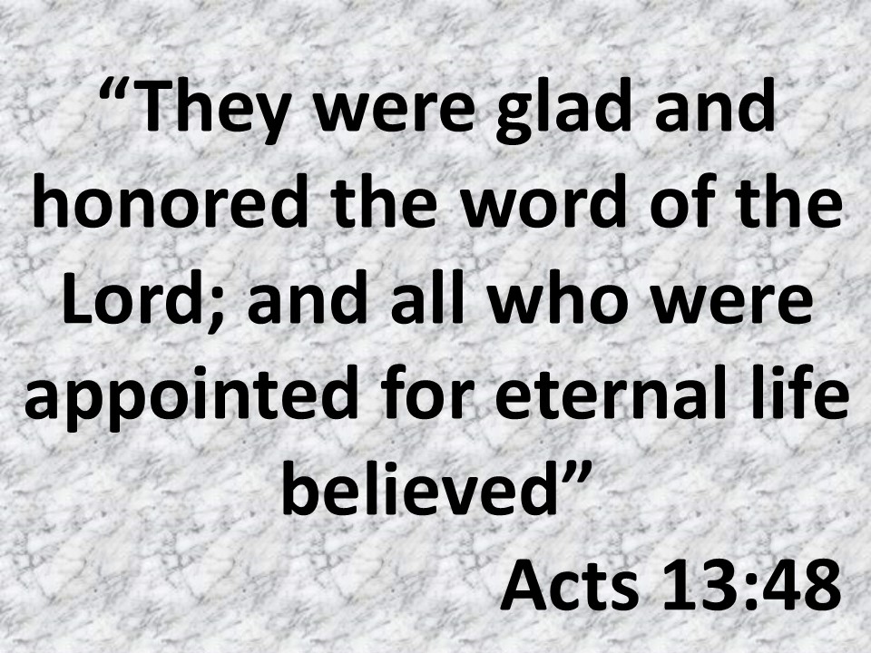 Paul and the pagans. They were glad and honored the word of the Lord; and all who were appointed for eternal life believed. Acts 13,48.jpg