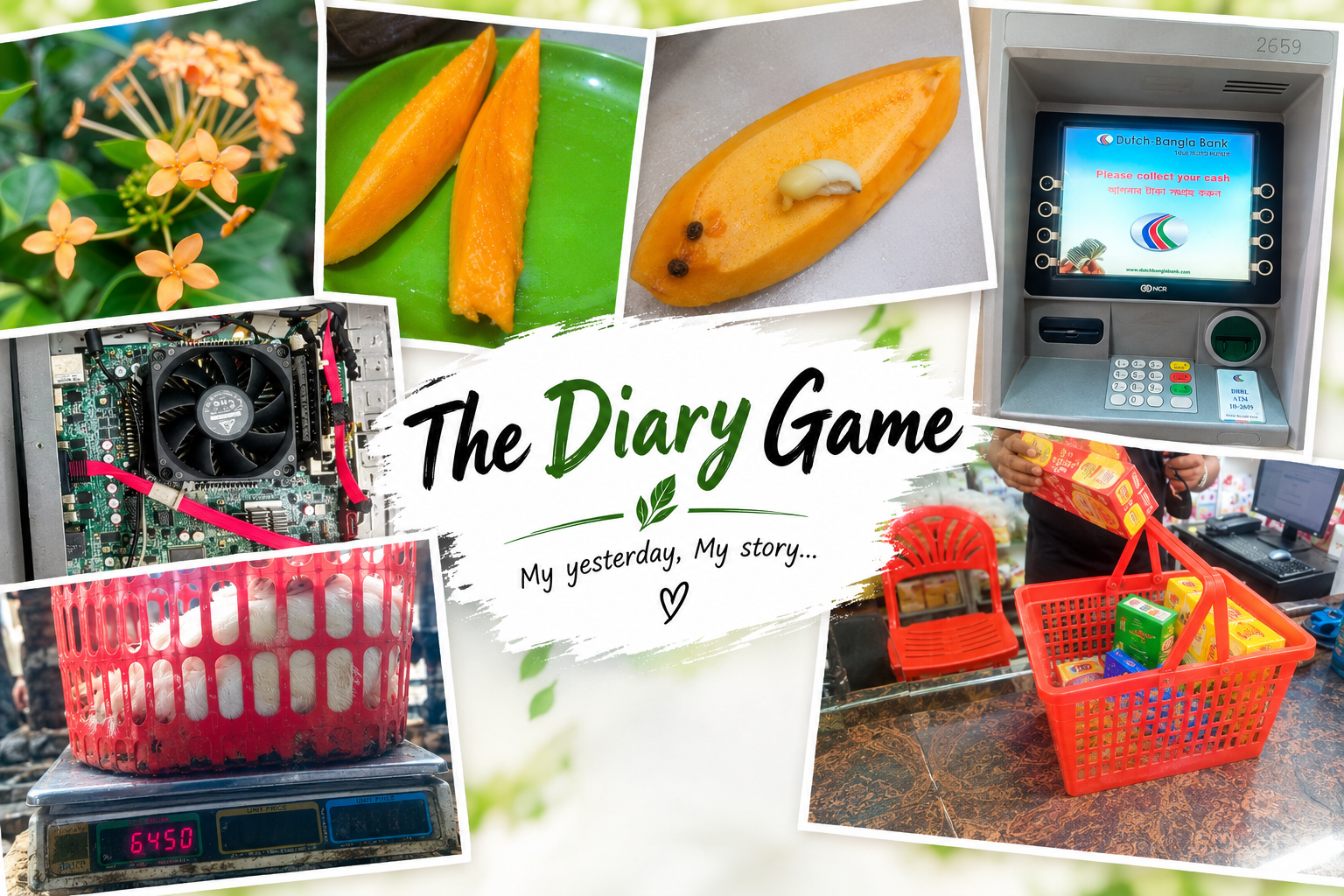 The Diary Game || A day filled with the beauty of nature, family love and hard work amidst the hustle and bustle 💚