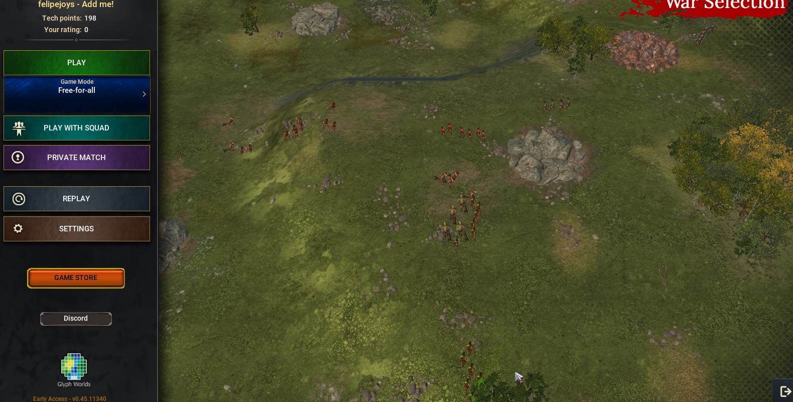 war selection